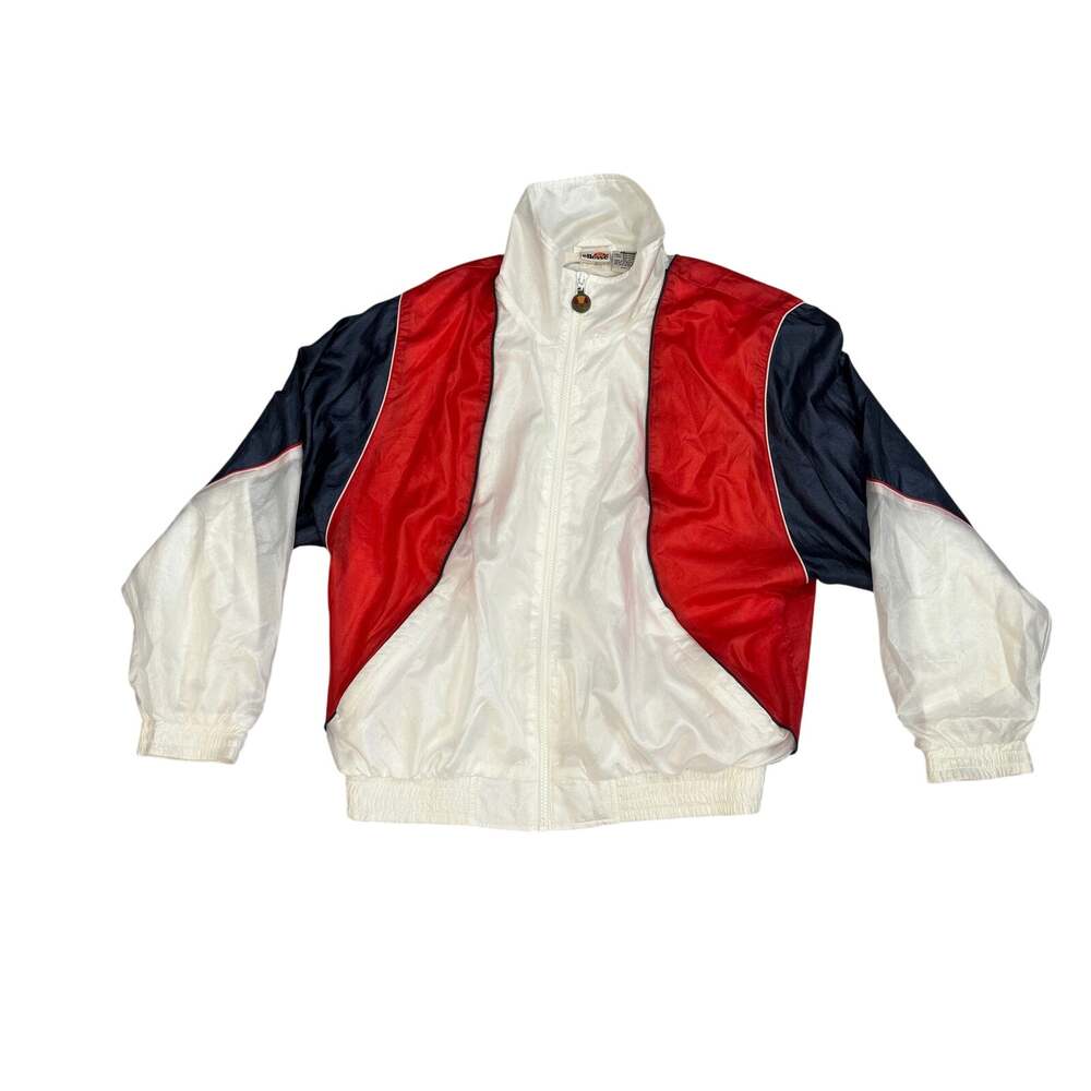 Ellesse Vintage Colorblock Windbreaker Women's XS Red White Navy